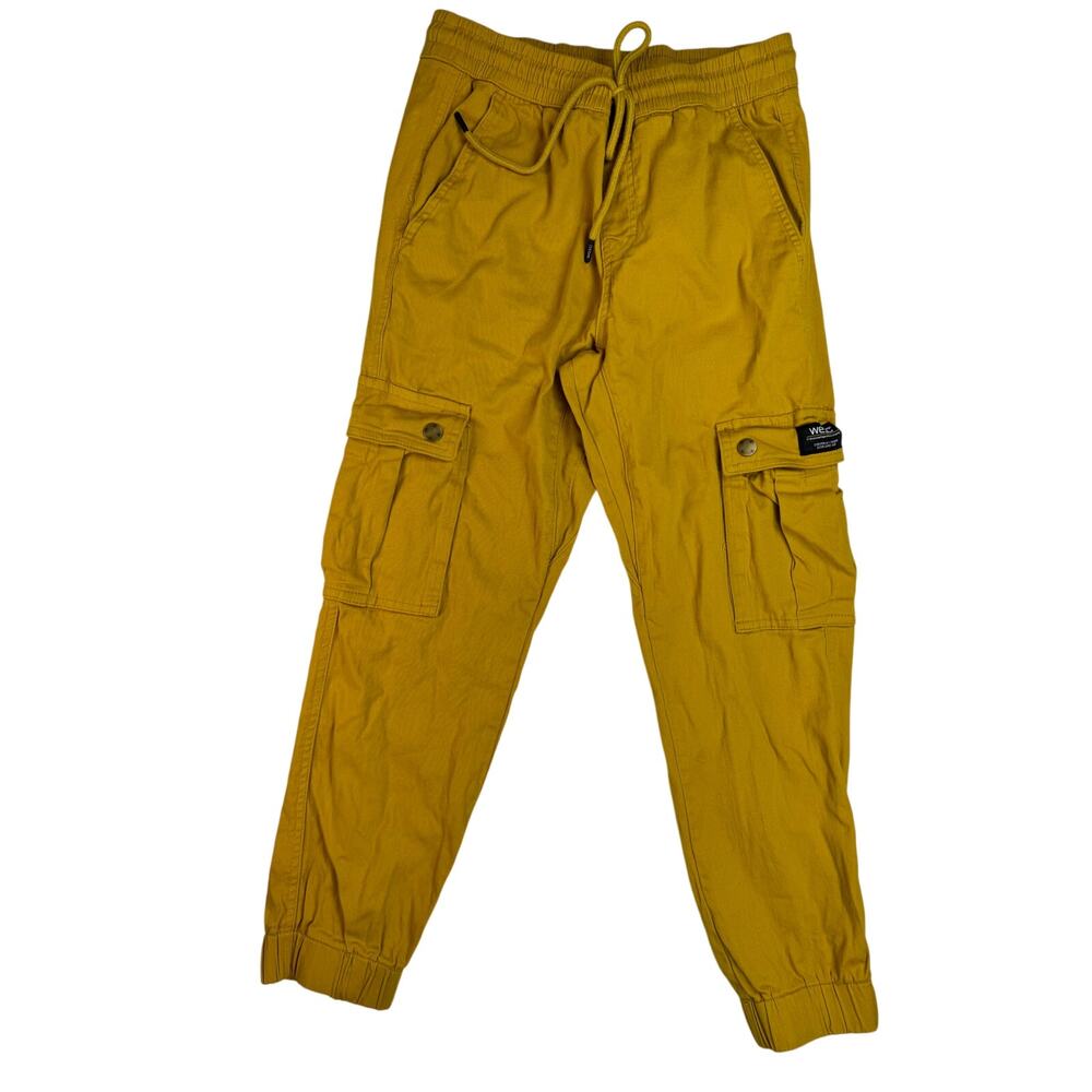 Wesc Men's Slim Utility Cargo Joggers Yellow Waist 30